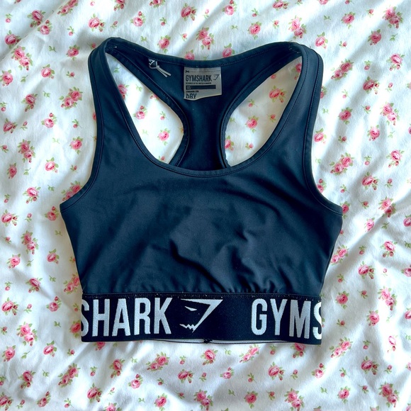 Gymshark Black Racerback Fit Sports Bra Size XS - Picture 1 of 3